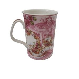 Royal Albert Old Country Roses Mug AFTERNOON TEA by Philippa Mitchell Pink White